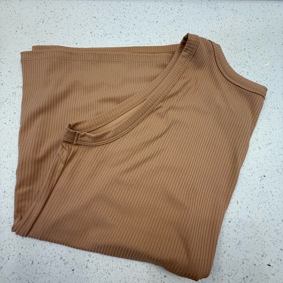 Lane Bryant Camel Ribbed Tank Top - Picture 2 of 4